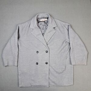 Free People Pea Coat Women's Medium Oversized Gray Heavyweight Jacket Career‎